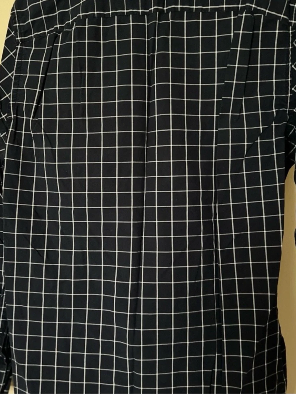Banana Republic Navy Windowpane Button-Down Shirt